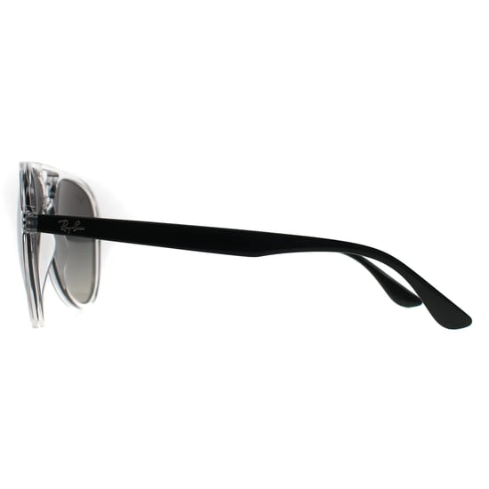Ray-Ban RB4376 647711 polierte transparente graue Sonnenbrille mit Farbverlauf - Image 3