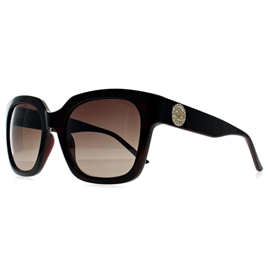 Guess GF6128 52F dunkle havannabraune Sonnenbrille mit Farbverlauf - Image 2
