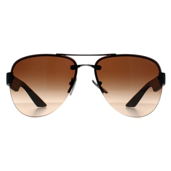 Prada Sport PS55YS 5AV02P Sonnenbrille mit Farbverlauf in Gunmetal Braun - Image 1