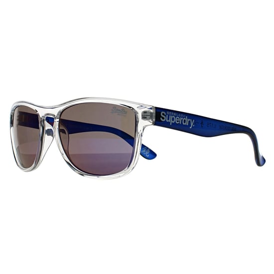 Superdry Rockstar 175 Glanz klarer Kristall und blauer Kristall blauer Spiegel Sonnenbrille - Image 2