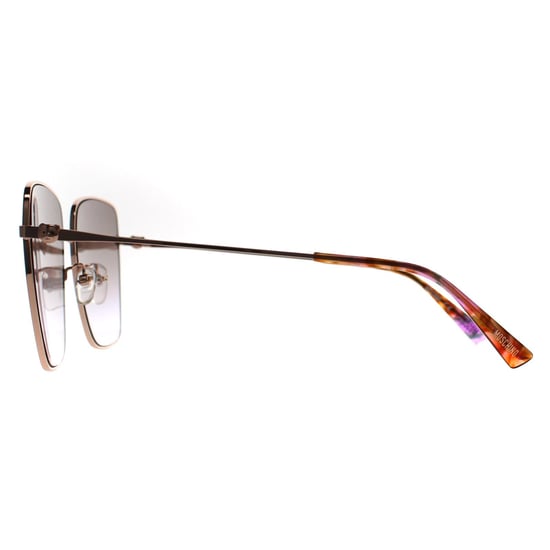 Moschino MOS072/G/S DDB QR Sonnenbrille in RosÃ©gold mit violettem Farbverlauf - Image 3