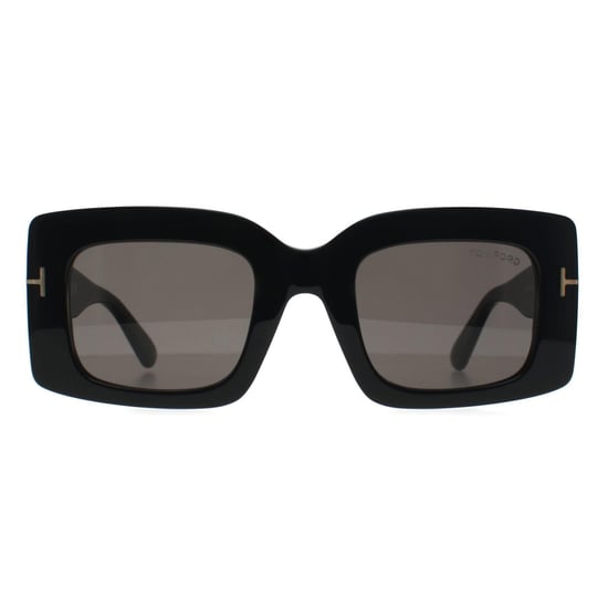 Tom Ford Brigitta FT1188 01A glänzend schwarz grau mit hellem Spiegel Sonnenbrille - Image 1