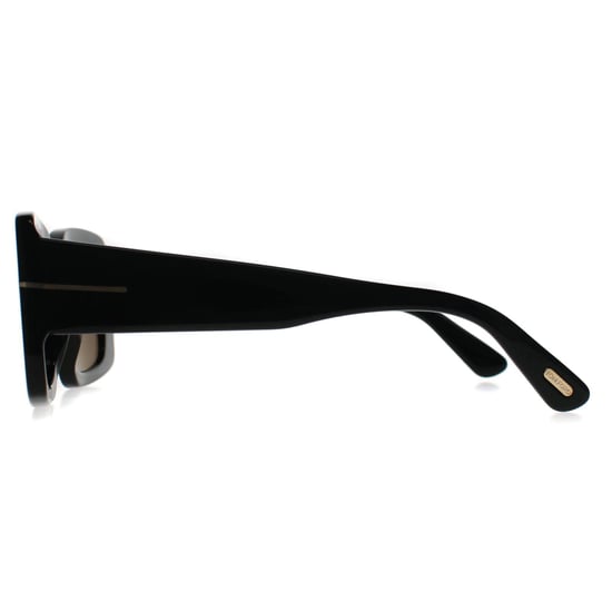 Tom Ford Brigitta FT1188 01A glänzend schwarz grau mit hellem Spiegel Sonnenbrille - Image 3