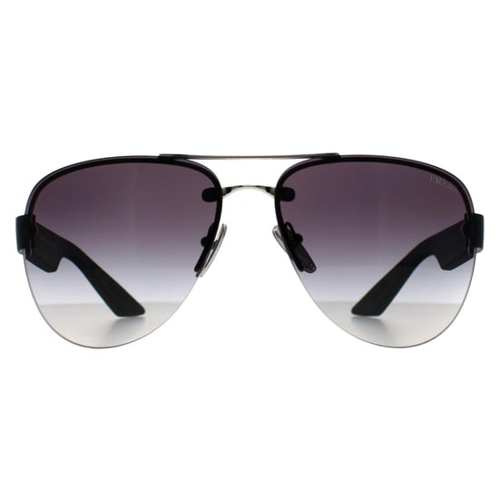 Prada Sport PS55YS 1BC09U Sonnenbrille mit silbergrauem Farbverlauf - Image 1