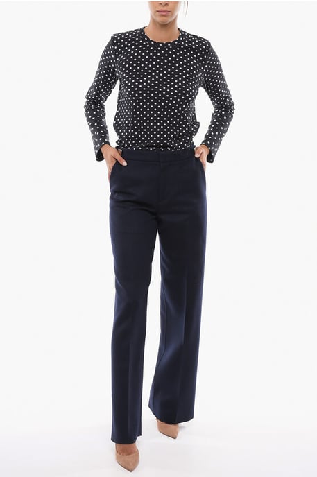 Regular Fit Wollhose in Blau - Image 4