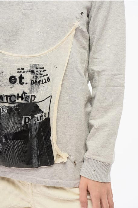 MM1 MM10 – Graues Sweatshirt mit Rundhalsausschnitt und 2 Knöpfen - Image 3