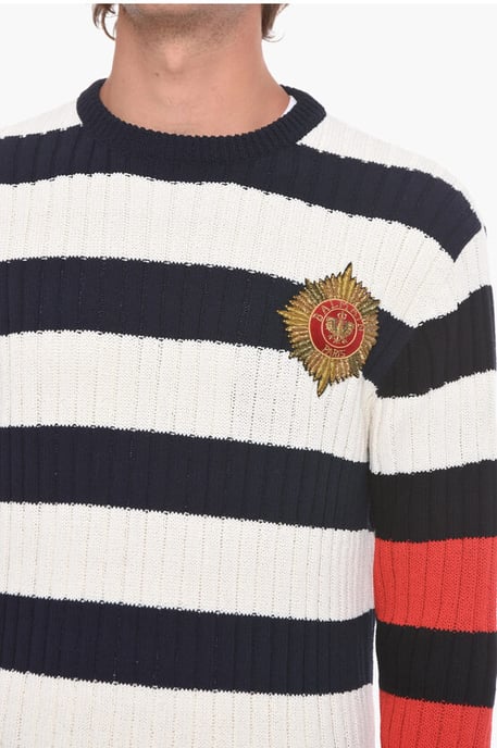 Awning – Gestreifter EMBLEM-Pullover mit Aufnäher in Mehrfarbig - Image 3