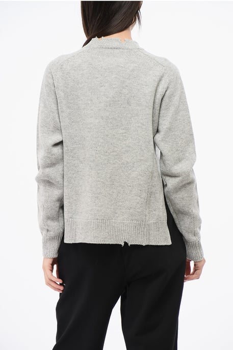 MM1 MM10 – Grauer Wollpullover mit Distressed-Effekt - Image 2