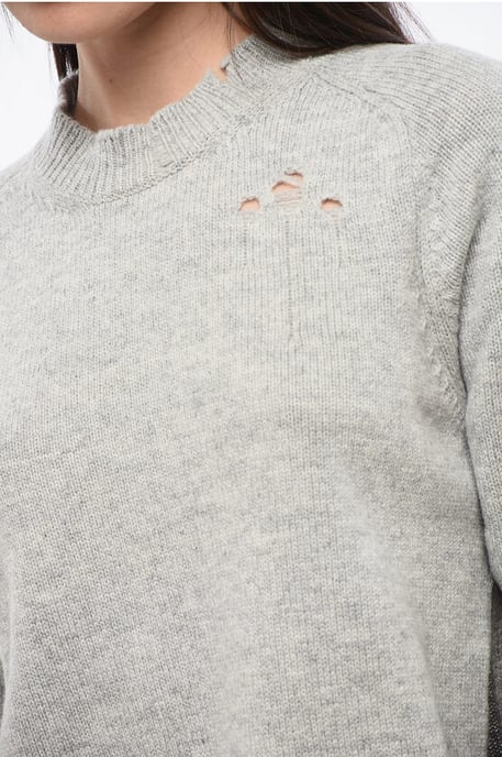 MM1 MM10 – Grauer Wollpullover mit Distressed-Effekt - Image 3