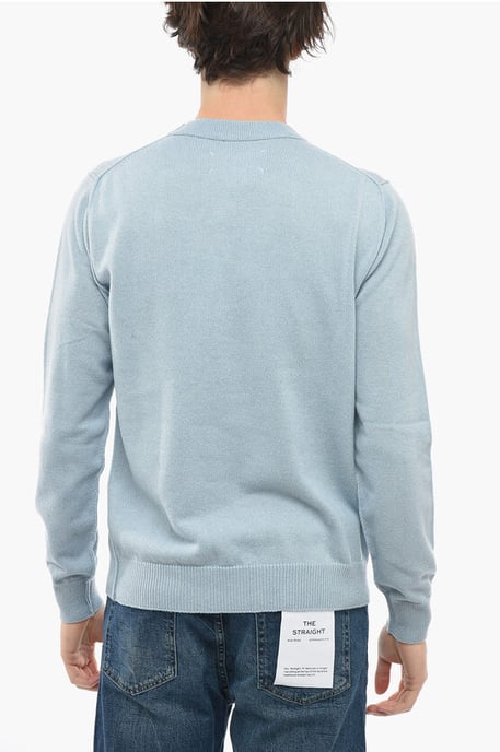 MM4 Kaschmirpullover mit Bündchen in Hellblau - Image 2