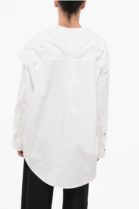 Oversize-Hemd mit Bindedetails in Weiß - Image 2