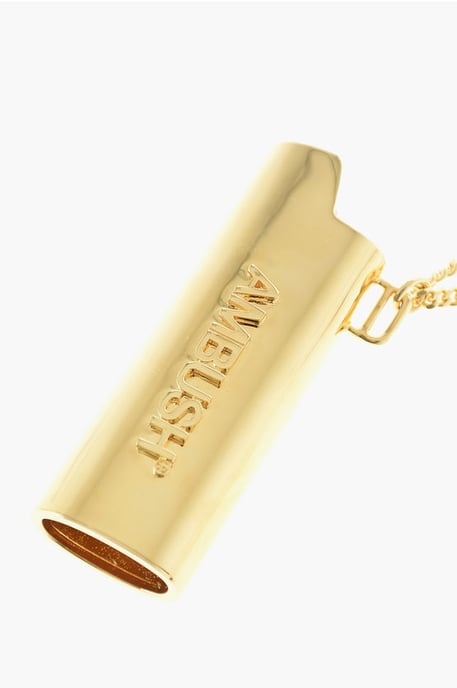 Halskette aus Metall mit goldenem Effekt und Feuerzeuggehäuse-Anhänger in Gold - Image 3