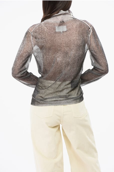 MM1 MM10 – Leichter Rollkragenpullover aus Seide in Grau - Image 4