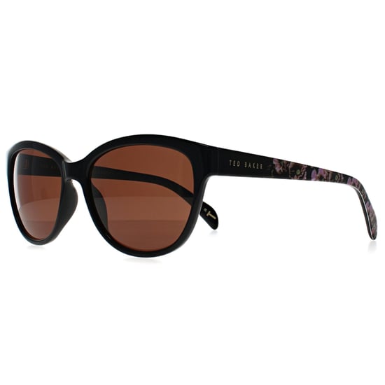 Ted Baker TB1605 Amie 011 Glanz schwarz Blumen braun Sonnenbrille - Image 2