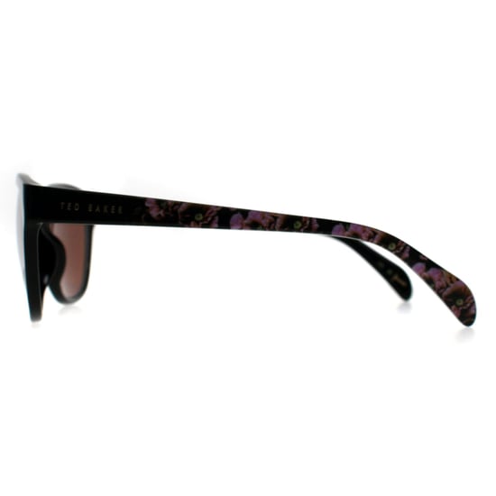 Ted Baker TB1605 Amie 011 Glanz schwarz Blumen braun Sonnenbrille - Image 3