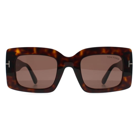 Tom Ford Brigitta FT1188 52E glänzend dunkel havanna hellbraun Sonnenbrille - Image 1