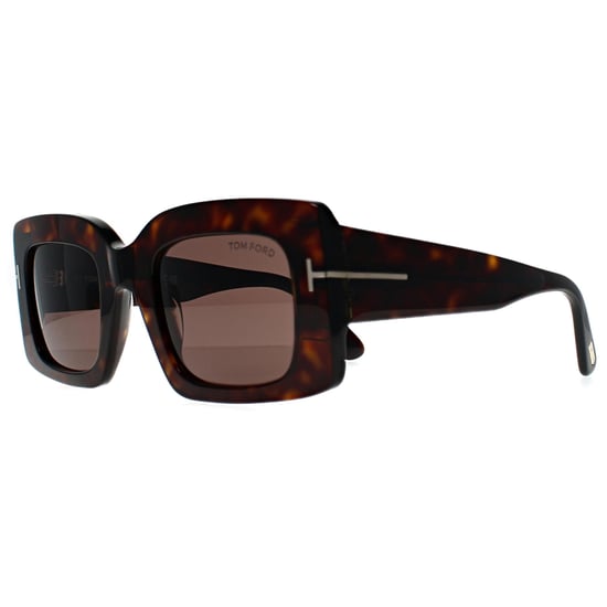 Tom Ford Brigitta FT1188 52E glänzend dunkel havanna hellbraun Sonnenbrille - Image 2