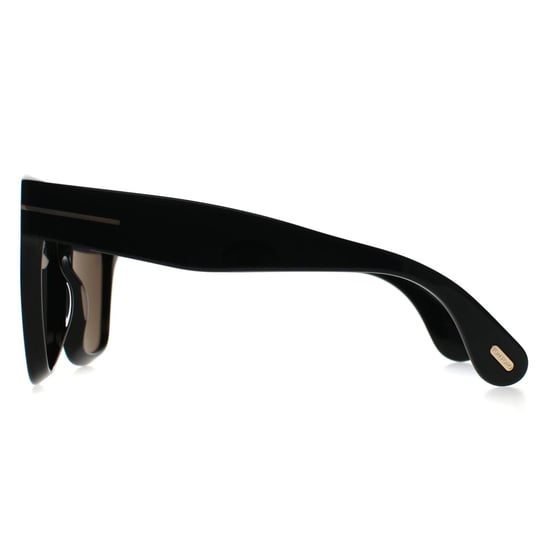Tom Ford Elvira FT1217 01A glÃ¤nzend schwarz grau mit hellem Spiegel Sonnenbrille - Image 3