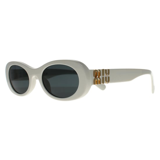 Miu Miu MU06ZS 1425S0 weiß elfenbein dunkelgrau Sonnenbrille - Image 2