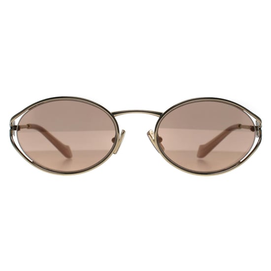 Miu Miu MU52YS ZVN20F blassgoldene rosa Spiegel-Sonnenbrille - Image 1