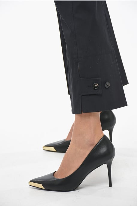 Baumwoll-Twill-Hose mit Tapered Fit in Blau - Image 3