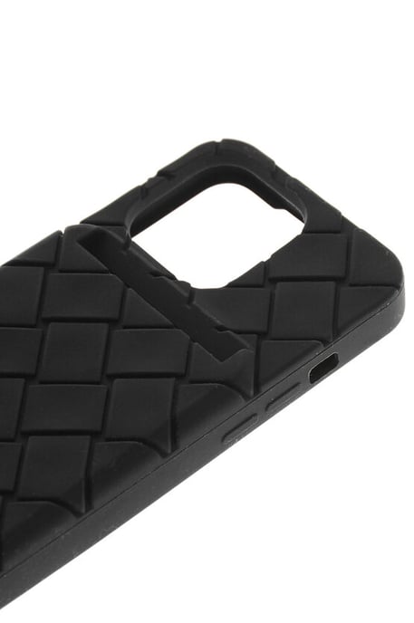 Geflochtene iPhone 13 Pro-Hülle mit externem Kartenhalter in Schwarz - Image 2