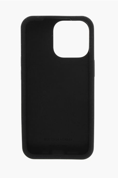 Geflochtene iPhone 13 Pro-Hülle mit externem Kartenhalter in Schwarz - Image 3