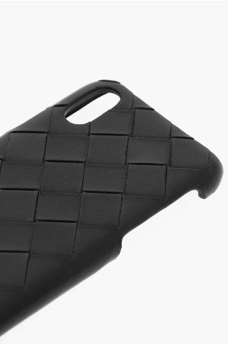 Intreccio Soft-Leder-iPhone Xs-Hülle in Schwarz - Image 2