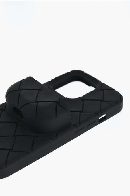 Geflochtene iPhone 13 Pro-Hülle mit Airpods-Halter in Schwarz - Image 3