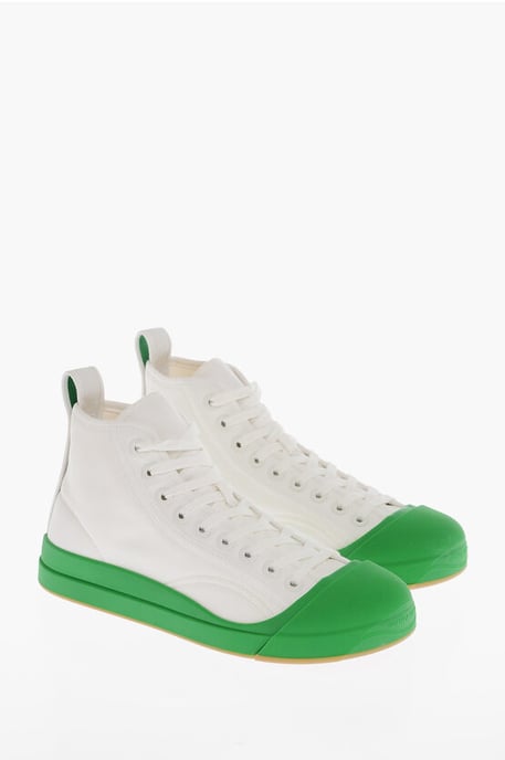 Canvas VULCAN High-Top-Sneaker mit gummierter Spitze in Weiß - Image 1