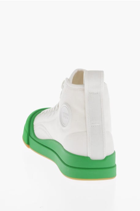 Canvas VULCAN High-Top-Sneaker mit gummierter Spitze in Weiß - Image 2