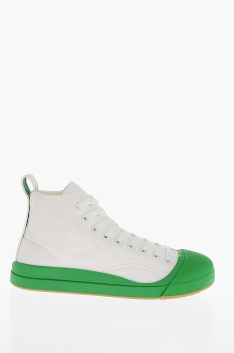 Canvas VULCAN High-Top-Sneaker mit gummierter Spitze in Weiß - Image 3