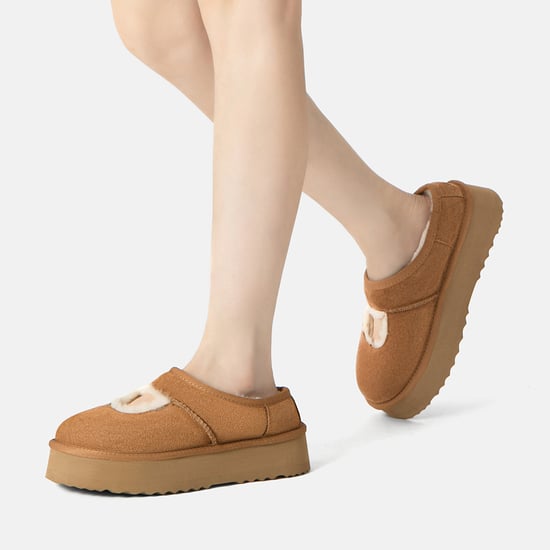 EVER AU Australien Damen Plüsch-Ankle-Plateau-Slipper - Image 2