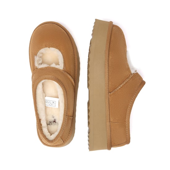 EVER AU Australien Damen Plüsch-Ankle-Plateau-Slipper - Image 3