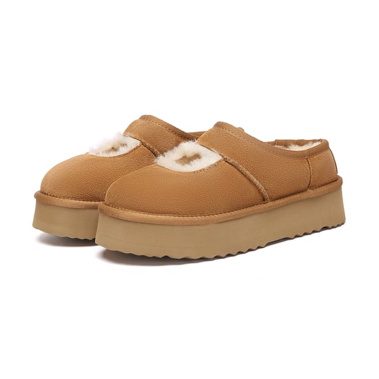 EVER AU Australien Damen Plüsch-Ankle-Plateau-Slipper - Image 4