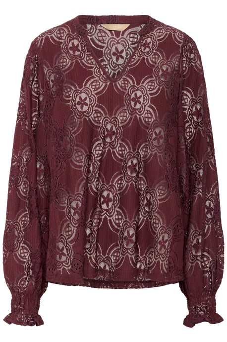 Langarm-Bluse CUolu Relaxed fit burgundy - Image 4