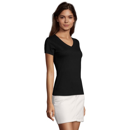 SOLS - "Imperial" T-Shirt V-Ausschnitt für Damen (Schwarz) - Image 3