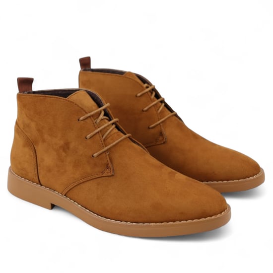 Hellbraune Premium Chukka-Stiefel aus Wildleder im Wüstenstil für Herren - Image 3