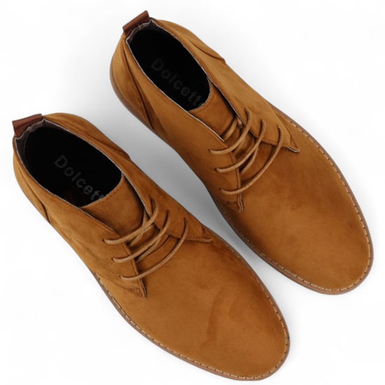 Hellbraune Premium Chukka-Stiefel aus Wildleder im Wüstenstil für Herren - Image 4