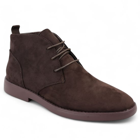 Braune Premium Chukka-Stiefel aus Wildleder im Desert-Stil für Herren - Image 2
