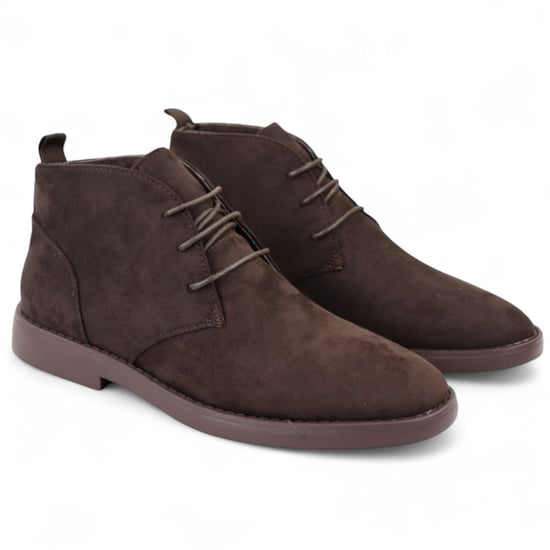 Braune Premium Chukka-Stiefel aus Wildleder im Desert-Stil für Herren - Image 3