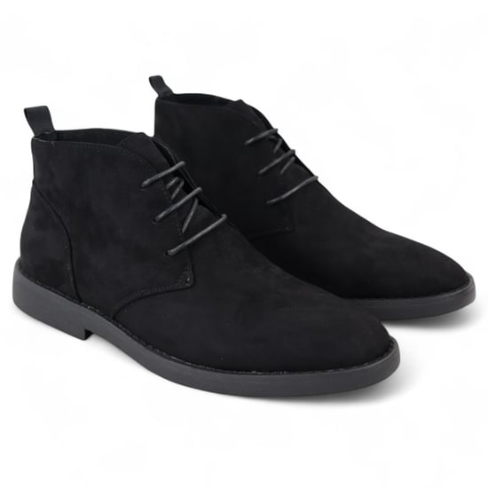 Schwarze Premium Chukka-Stiefel aus Wildleder im Desert-Stil für Herren - Image 3