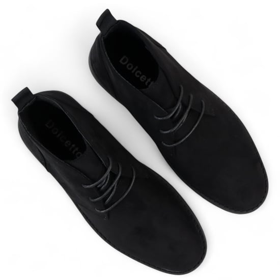 Schwarze Premium Chukka-Stiefel aus Wildleder im Desert-Stil für Herren - Image 4