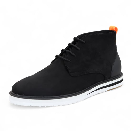 Schwarze Desert-Boots aus Wildleder mit Schnürung für Herren - Image 3