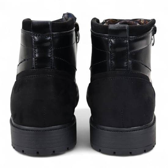Schwarze Biker-Stiefeletten zum Schnüren für Herren - Image 5