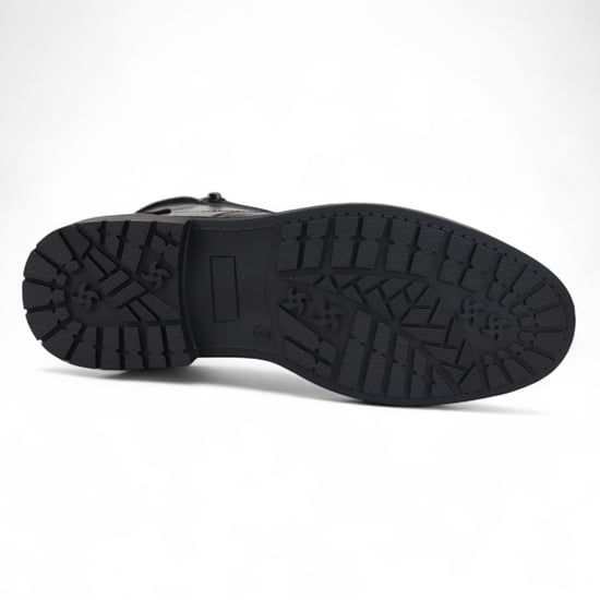 Schwarze Biker-Stiefeletten zum Schnüren für Herren - Image 6