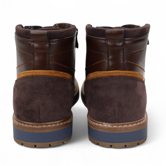 Braune Biker-Schnürstiefeletten für Herren - Image 5
