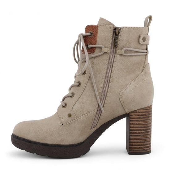 Mustang Damen Stiefeletten mit hohem Absatz in Off-White - Image 5