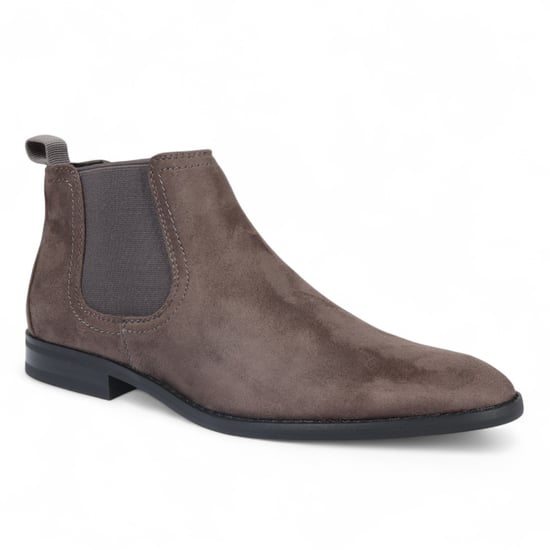 Herren Chelsea Boots aus Wildleder in Grau mit echtem Lederfutter - Image 3
