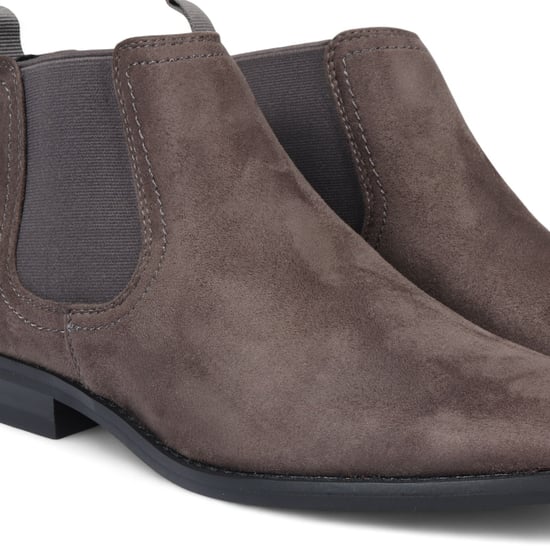 Herren Chelsea Boots aus Wildleder in Grau mit echtem Lederfutter - Image 4